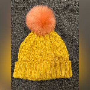 Mustard Yellow Pom Pom Beanie